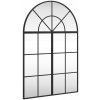 VidaXL Nástenné zrkadlo, čierne, 60x90 cm, oblúkový dizajn, železo VidaXL Nástenné zrkadlo, čierne, 60x90 cm, oblúkový dizajn, železo