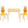 EcoToys 6162 Detský drevený stôl so stoličkami Žirafa, žltý EcoToys 6162 Detský drevený stôl so stoličkami Žirafa, žltý