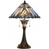 Clayre & Eef Modrá stolná lampa Tiffany Niebbo - Ø 40*61 cm E27/max 2*60W - Clayre & Eef Clayre & Eef Modrá stolná lampa Tiffany Niebbo - Ø 40*61 cm E27/max 2*60W - Clayre & Eef