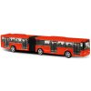 Kovový kĺbový mestský autobus – červený, 18 cm Kovový kĺbový mestský autobus – červený, 18 cm