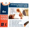 Samolepiace gumené tesnenie na okná alebo dvere profil E 6m 9x4mm hnedé 6902