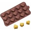 Silikónová forma na 15ks čokoládových srdiečok a kociek ľadu 19x10cm Silikónová forma na 15ks čokoládových srdiečok a kociek ľadu 19x10cm