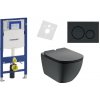 Geberit set Duofix+závesné WC Tesi Čierne mat+sedátko SoftClos+tlačítko Sigma20 Čierne mat 111.300.00.5+T3546V3+115.882.16.1