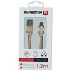 Swissten Datový Kabel Textile Usb / Micro Usb 1,2 M Zlatý 71522204 Swissten Datový Kabel Textile Usb / Micro Usb 1,2 M Zlatý 71522204