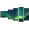 Sablio Obraz - 5-dílný Zelená žiara - 100x60 cm Sablio Obraz - 5-dílný Zelená žiara - 100x60 cm