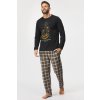 PMB 5265 pánské pyžamo dlouhé černé