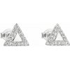 Strieborné náušnice pecka so zirkónom biely trojuholník 11042.1 Strieborné náušnice pecka so zirkónom biely trojuholník 11042.1