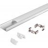XUDO MasterLED Hliníková porchová lišta Xudo, Strieborná s Bielym krytom a príslušenstvom, 10mm, 2m XUDO MasterLED Hliníková porchová lišta Xudo, Strieborná s Bielym krytom a príslušenstvom, 10mm, 2m