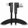 Swissten textilní datový kabel Arcade USB / USB-C 1,2 M /L konektory/ Černý 71528000 Swissten textilní datový kabel Arcade USB / USB-C 1,2 M /L konektory/ Černý 71528000