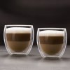 Dvojstenná, priehľadná sklenená cappucino šálka - 250 ml - 2ks / krabica Dvojstenná, priehľadná sklenená cappucino šálka - 250 ml - 2ks / krabica