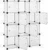 Regál Songmics 93 x 31 x 123 cm biely, viacfarebný Regál Songmics 93 x 31 x 123 cm biely, viacfarebný