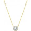 Beneto Pozlátený strieborný náhrdelník s kryštálmi AGS1135 / 47-GOLD