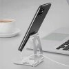 Kovový stojan na telefón a tablet strieborný (Nastaviteľný držiak s protišmykovou úpravou) Kovový stojan na telefón a tablet strieborný (Nastaviteľný držiak s protišmykovou úpravou)