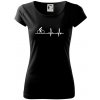 Cyklo ekg - bicykel - Dámske tričko Pure - XS ( Čierna ) Cyklo ekg - bicykel - Dámske tričko Pure - XS ( Čierna )