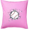 Baseball lopta v triku - Vankúš 50x50 - 50x50 - Vrátane výplne ( Ružová ) Baseball lopta v triku - Vankúš 50x50 - 50x50 - Vrátane výplne ( Ružová )