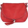 Kožená kabelka na rameno 411 červená Made in Italy Červená Kožená kabelka na rameno 411 červená Made in Italy Červená