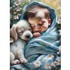 Norimpex Diamantové maľovanie Bábätko so šteniatkom 30 x 40 cm Norimpex Diamantové maľovanie Bábätko so šteniatkom 30 x 40 cm