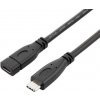 Predlžovací kábel PremiumCord ku31mfa1 USB C samec - USB C samica 1,5 m čierny Predlžovací kábel PremiumCord ku31mfa1 USB C samec - USB C samica 1,5 m čierny