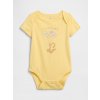 GAP Baby body s potlačou Žltá GAP Baby body s potlačou Žltá