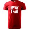 Nápis Muay Thai - Klasické pánske tričko vyššej gramáže - XS ( Červená ) Nápis Muay Thai - Klasické pánske tričko vyššej gramáže - XS ( Červená )