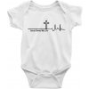 Jesus Saved My Life kríž ekg - Body dojčenské s krátkym rukávom - Krátký r. 18-24 mes ( Biela ) Jesus Saved My Life kríž ekg - Body dojčenské s krátkym rukávom - Krátký r. 18-24 mes ( Biela )