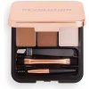 Makeup Revolution London Brow Sculpt Kit set a paletka na obočie Medium Brown 2,2 g