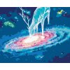ZUTY Maľovanie podľa čísel JELEŇ A GALAXIA Rámovanie bez rámu a bez vypnutia plátna Rozmer 80 x 100 cm