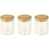 Dóza na potraviny PKV-014 180 ml, súprava 3 ks, sklo / bambus, Pebbly Dóza na potraviny PKV-014 180 ml, súprava 3 ks, sklo / bambus, Pebbly