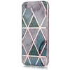 AppleKing kryt z mäkkého plastu mramorová mozaika pre iPhone 5 / 5S / SE (2016) - zeleno-biely
