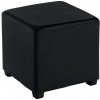 Tempo Kondela Taburet, čierna textilná koža, NIKI NEW Tempo Kondela Taburet, čierna textilná koža, NIKI NEW