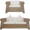2dílná sedací souprava s poduškami přírodní ratan Hnědá 278601 2dílná sedací souprava s poduškami přírodní ratan Hnědá 278601