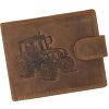 Hnedá brúsená kožená peňaženka so zapínaním L1173 traktor Hnedá brúsená kožená peňaženka so zapínaním L1173 traktor