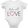 Made with love - body s potlačou - Tričkový | 6M | Biela | Body Made with love - body s potlačou - Tričkový | 6M | Biela | Body