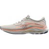 Mizuno Dámska bežecká obuv Wave Rider 27 Snow White/Nightshadow Blue/Coral Reef
