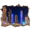 Nálepka fototapeta 3D výhled Dubaj v noci 95x64 cm Nálepka fototapeta 3D výhled Dubaj v noci 95x64 cm