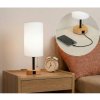 | Brilagi - Stolová lampa s USB portom TABLON 1xE27/25W/230V dub/čierna/biela | BG3673+BG3680 | Brilagi - Stolová lampa s USB portom TABLON 1xE27/25W/230V dub/čierna/biela | BG3673+BG3680