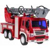 Veľký HASIČSKÝ VOZ + gumové pneumatiky, HASIČSKÉ AUTO S POHONOM + pohyblivý rebrík Veľký HASIČSKÝ VOZ + gumové pneumatiky, HASIČSKÉ AUTO S POHONOM + pohyblivý rebrík