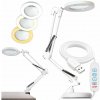 LED stolová lampa 8W CCT kresliarská 3x zväčšovacie sklo lupa LUCA 2 biela LUMILED LED stolová lampa 8W CCT kresliarská 3x zväčšovacie sklo lupa LUCA 2 biela LUMILED