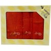 Darčekové balenie 3 kusov osušky 70x140cm a uterákov 50x100cm, 30x50cm Oranžové TiaHome Darčekové balenie 3 kusov osušky 70x140cm a uterákov 50x100cm, 30x50cm Oranžové TiaHome