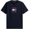 Tommy Hilfiger Linear Flag Graphic Tee MW0MW41338DW5 modré