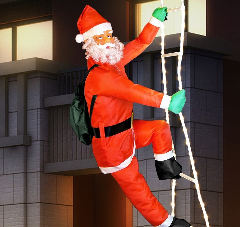 Goleto Santa Claus na rebríku 120 LED | 240 cm