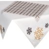 Vianočné prestieranie zdobené snehovými vločkami Šírka 85 cm | Dĺžka 85 cm biela Vianočné prestieranie zdobené snehovými vločkami Šírka 85 cm | Dĺžka 85 cm biela