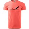 Ekg futbal brankár - Klasické pánske tričko vyššej gramáže - L ( Korálová ) Ekg futbal brankár - Klasické pánske tričko vyššej gramáže - L ( Korálová )