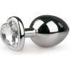 Easytoys Metal Butt Plug ET128CLR - Análny šperk Strieborná/Priehľadná Easytoys Metal Butt Plug ET128CLR - Análny šperk Strieborná/Priehľadná