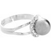 Strieborný prsteň so Swarovski Elements perla Grey Strieborný prsteň so Swarovski Elements perla Grey