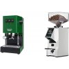 Gaggia Classic E24 BC, green + Eureka Mignon Specialita Smart, CR white Gaggia Classic E24 BC, green + Eureka Mignon Specialita Smart, CR white