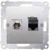 KONTAKT-SIMON zásuvka F RJ45 strieborná DASFRJ45,01/43 KONTAKT-SIMON zásuvka F RJ45 strieborná DASFRJ45,01/43
