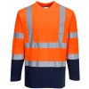 Portwest S280 Reflexná tričko s dlhým rukávom L, Fluorescenčno oranžová-Námornícka modrá Portwest S280 Reflexná tričko s dlhým rukávom L, Fluorescenčno oranžová-Námornícka modrá
