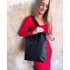 Čierna dámska shopper kabelka Grosso na každý deň Čierna dámska shopper kabelka Grosso na každý deň
