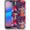 Picasee silikónový čierny obal pre Huawei P20 Lite - Purple Leaf Picasee silikónový čierny obal pre Huawei P20 Lite - Purple Leaf